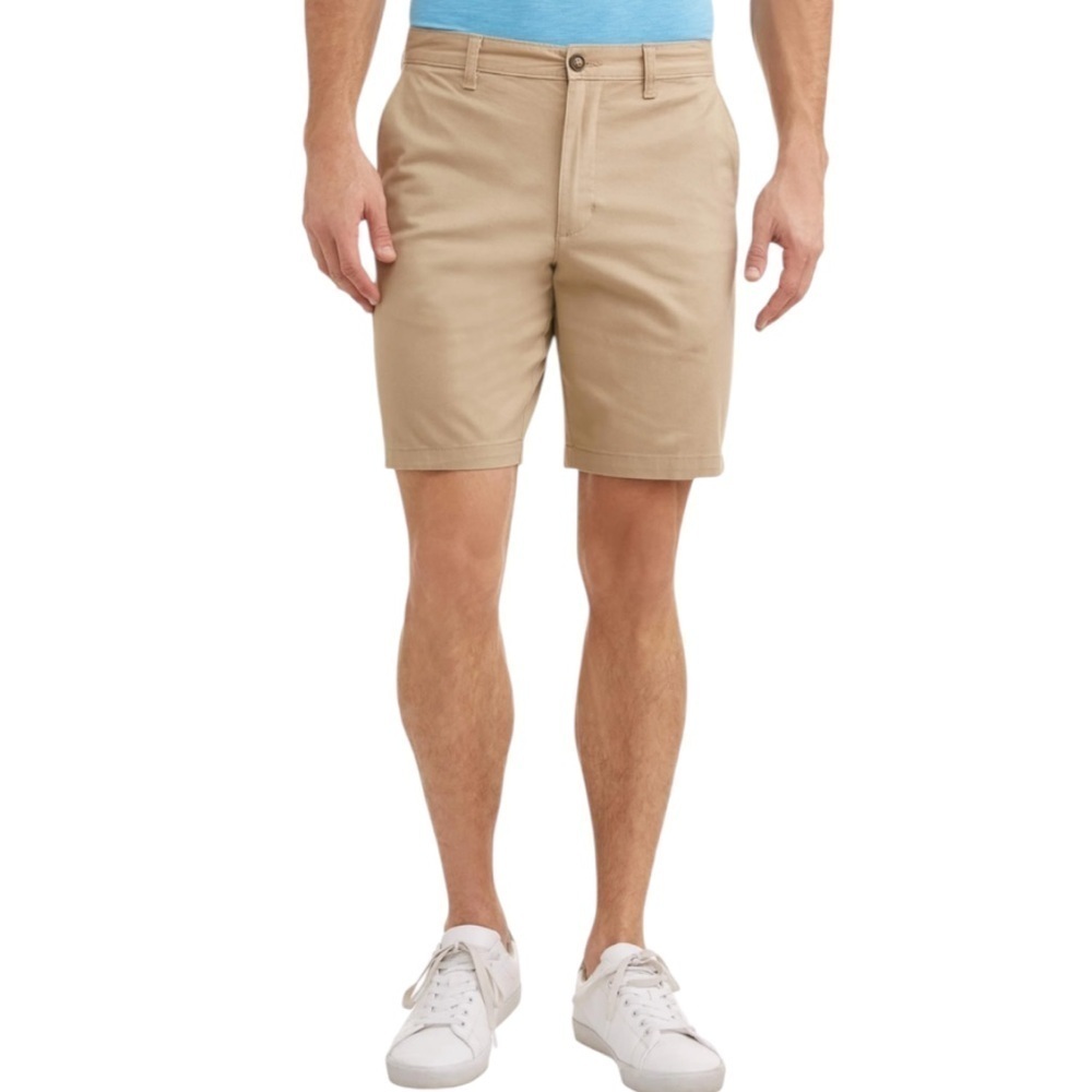 ROBERT GRAHAM Men’s Khaki Flat Front Shorts